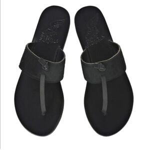Ancient Greek Sandals Melina Pony Leather, Size EU 36/US 6, Color Black